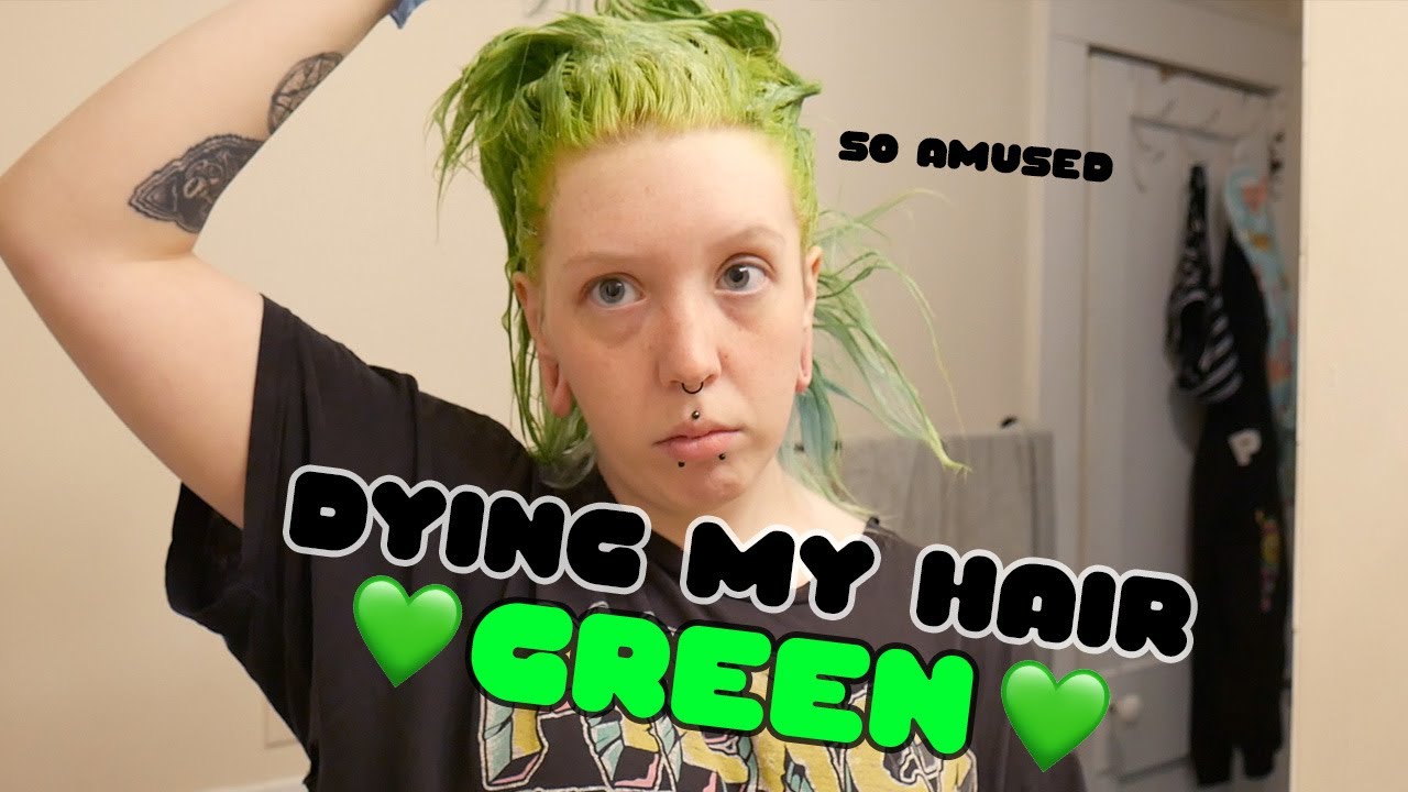 💚Dying My Hair Green💚 | Lunar Tides Aurora Green