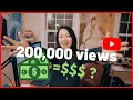 How much YouTube paid me for 200,000 views #youtube #monetization #feisworld