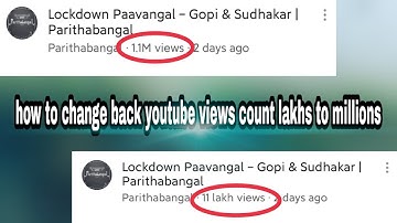 how to change YouTube video views count in million youtube video view in lakh and crores iFixItTamil
