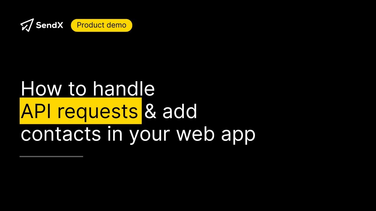Managing API Requests and Creating a Contact in a Web Application - YouTube