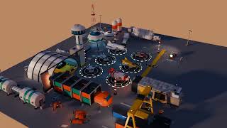 Low Poly Spacecraft Pack - 46 Game Ready Models | Turntable