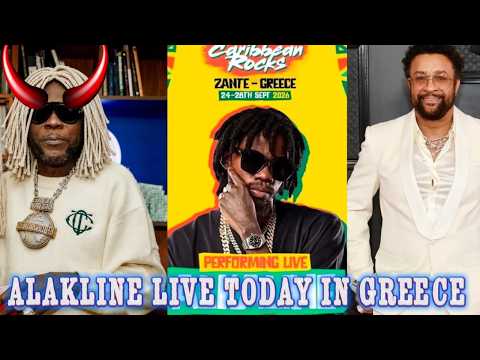 Alkaline Zante Greece 🇬🇷 Live Performance |KATEL Diss Shaggy Manufactured POP STAR|Curly Loc