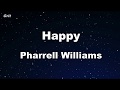 Karaoke happy  pharrell williams no guide melody instrumental