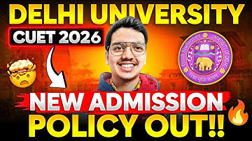 DU Admission New Process 2026🔥| Delhi University Latest Update 🤯✅