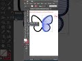 Arc Tool Magic ✨ | Create Butterfly Design in 1 Minute 🦋 | Illustrator Arc Tool Trick  #design