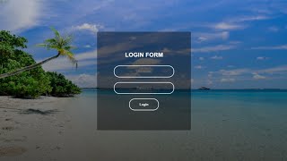 Create Transparent Animated Login Form Using HTML and CSS.