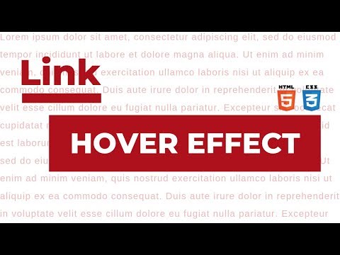 Link hover effect using HTML and CSS | Hover effect