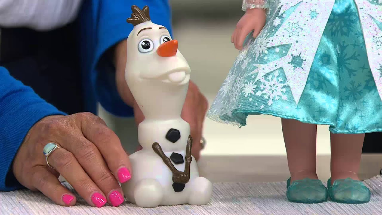 Disney's Frozen Singing Elsa Doll with Lightup Dress and Olaf with