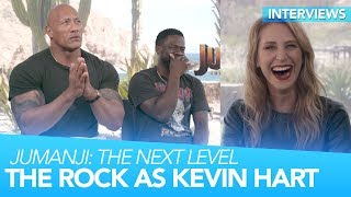The Rock HILARIOUSLY IMPERSONATES Kevin Hart | Jumanji: The Next Level