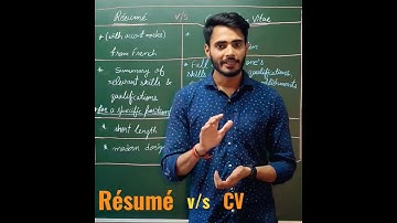 Résumé (summary) v/s CV.