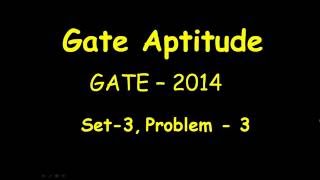 GATE   2014, Electrical Engineering, Set   3, Aptitude Problem   3