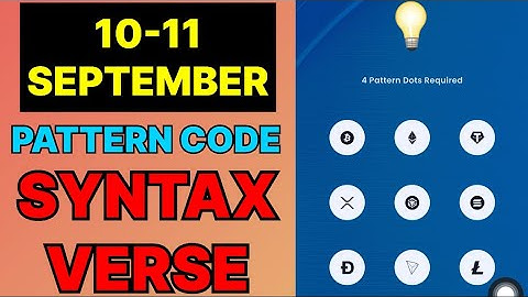 10 & 11 September Syntax Verse Daily Vault Pattern Code | Syntax Verse Quiz Answer 10 September |