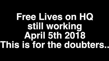 How to get FREE LIVES on HQ Trivia April 2018