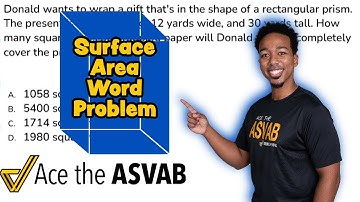 ASVAB Arithmetic Reasoning - Practice Test Question Video Solution (Surface Area Word Problem)