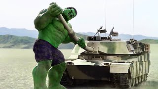 Hulk smashing tanks helicopters for 10 minutes straight 4K