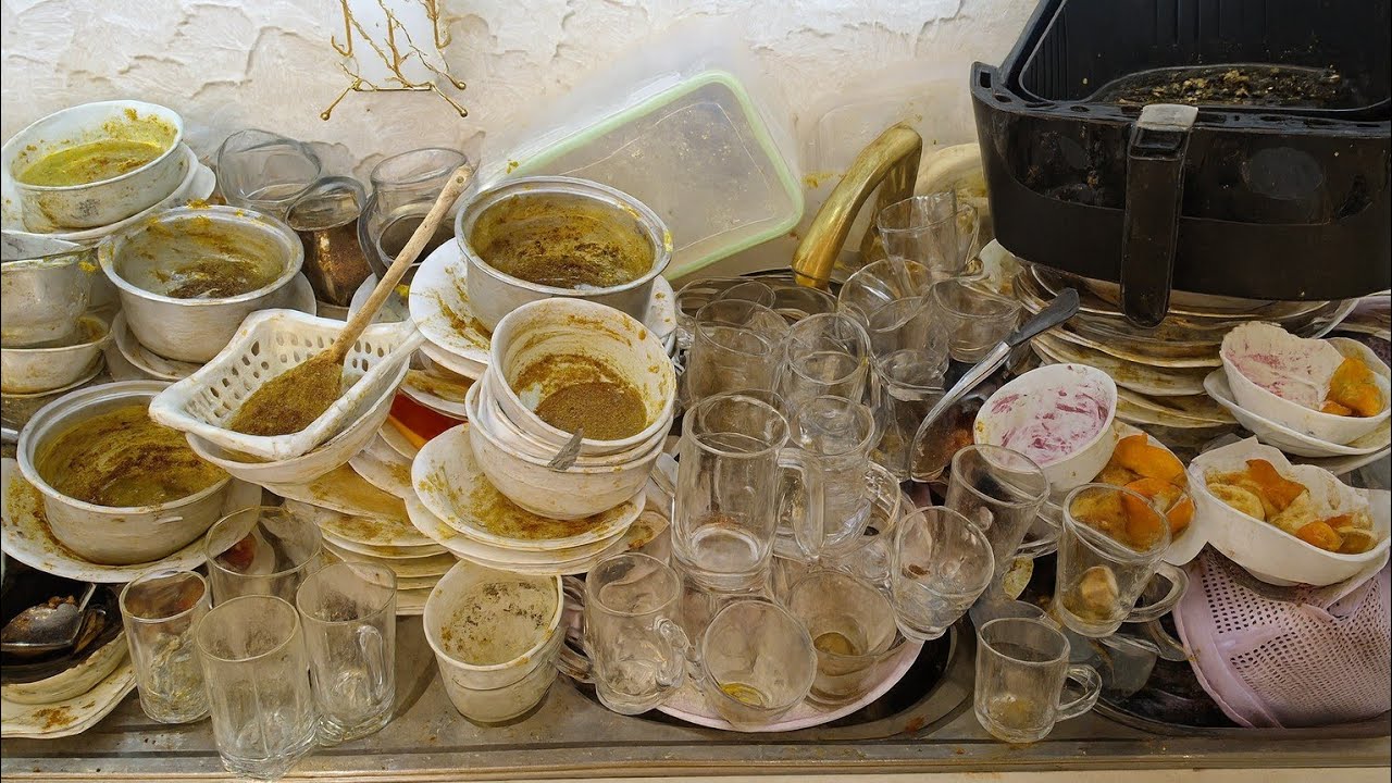 Hand Dishwashing ASMR |  Sponge Textures & Natural Water Sounds