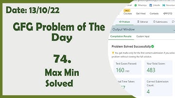 Max Min || C++ || GFG Daily Problem