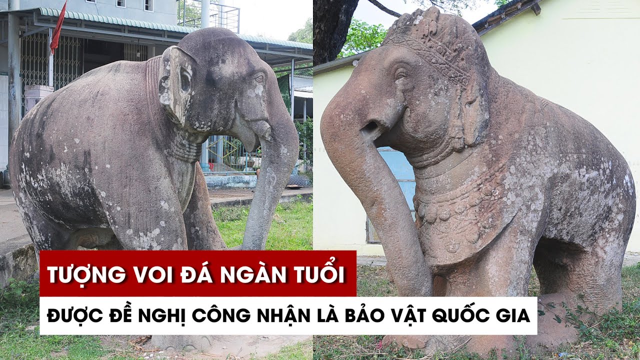 Hai tượng voi đá gần ngàn năm tuổi được đề nghị công... - youtube
