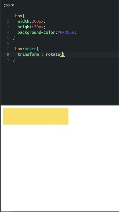 Rotate box | HTML CSS #Shorts - YouTube