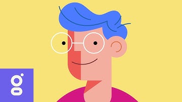 How to Draw a Portrait EASY, Flat Design Character, Time Lapse Art