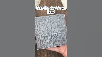Create your own Polymer Clay Texture Stamp with Stencils #clay #polymerclayearrings #polymereclay