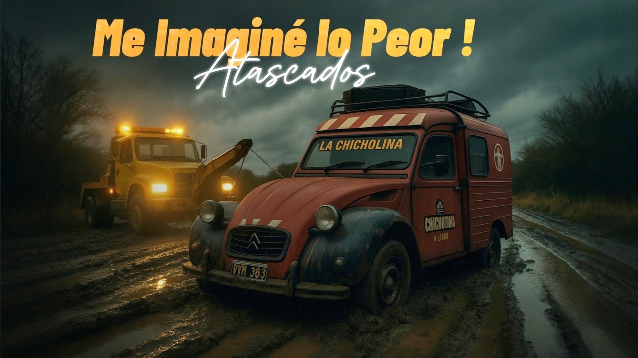 Fue sólo un Susto !  La CHICHOLINA logra salir del atascamiento por sus propios medios