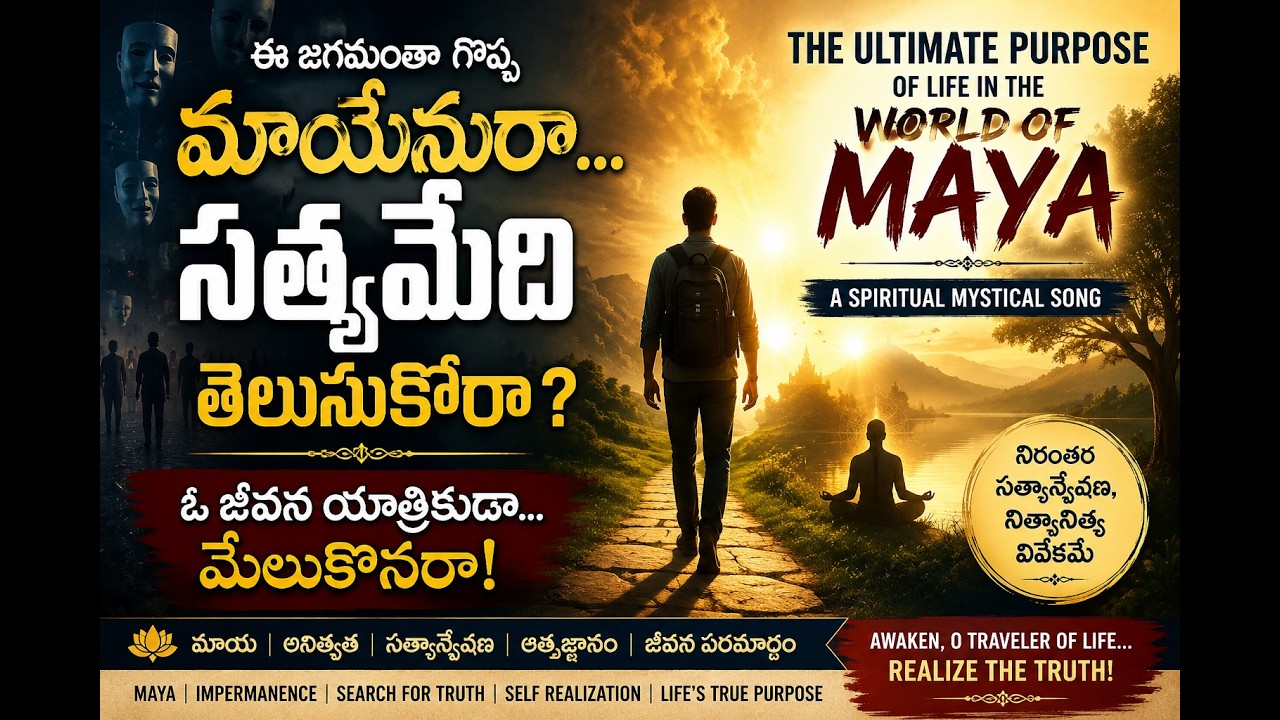 మాయా జగత్తులో జీవన పరమార్థం (Life, Maya, Realization - Telugu Spiritual Song)