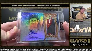 2022 Topps Dynasty Baseball Hobby 5 Box Case Break #16   LEFT SIDE SERIAL #'S