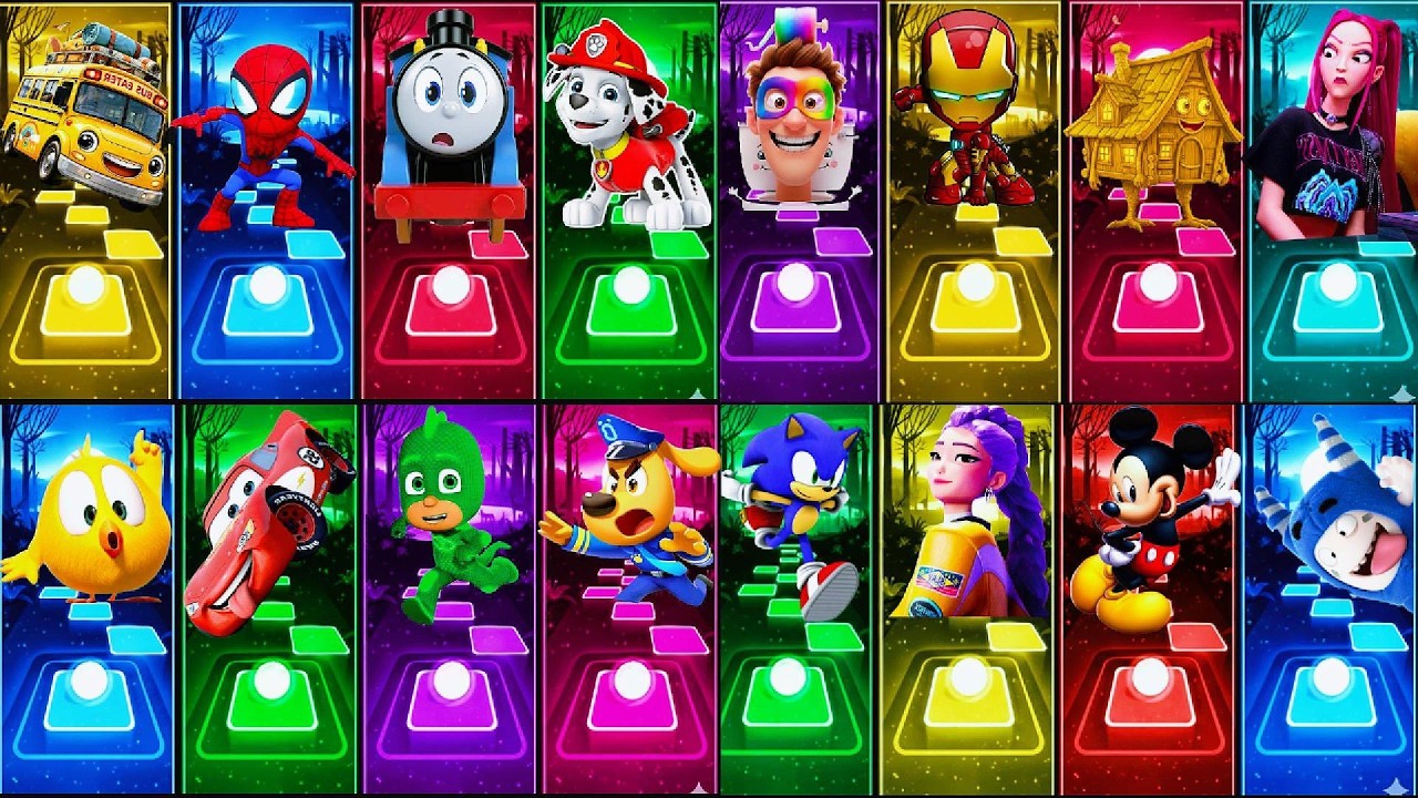 BUS EATER 🆚 EXTRA SLIDE 🆚 SKIBIDI TOILET 🆚 HOUSE HEAD 🆚 ODDBODS | Tiles Hop EDM Rush!