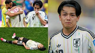 Heartbreaking! Ayase Ueda Crying After Loss | ブラジル戦での敗戦後、涙を流す上田綺世 , Brazil vs Japan 2-1 highlights