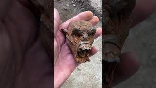 Orc - Polyurethane resin cast with rust effekt