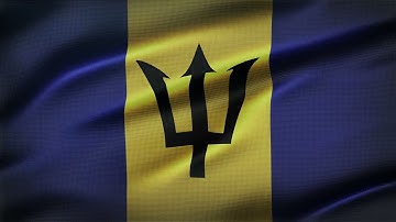 🚩Barbados Flag Waving | GREEN SCREEN & CHROMA MATTE🚩