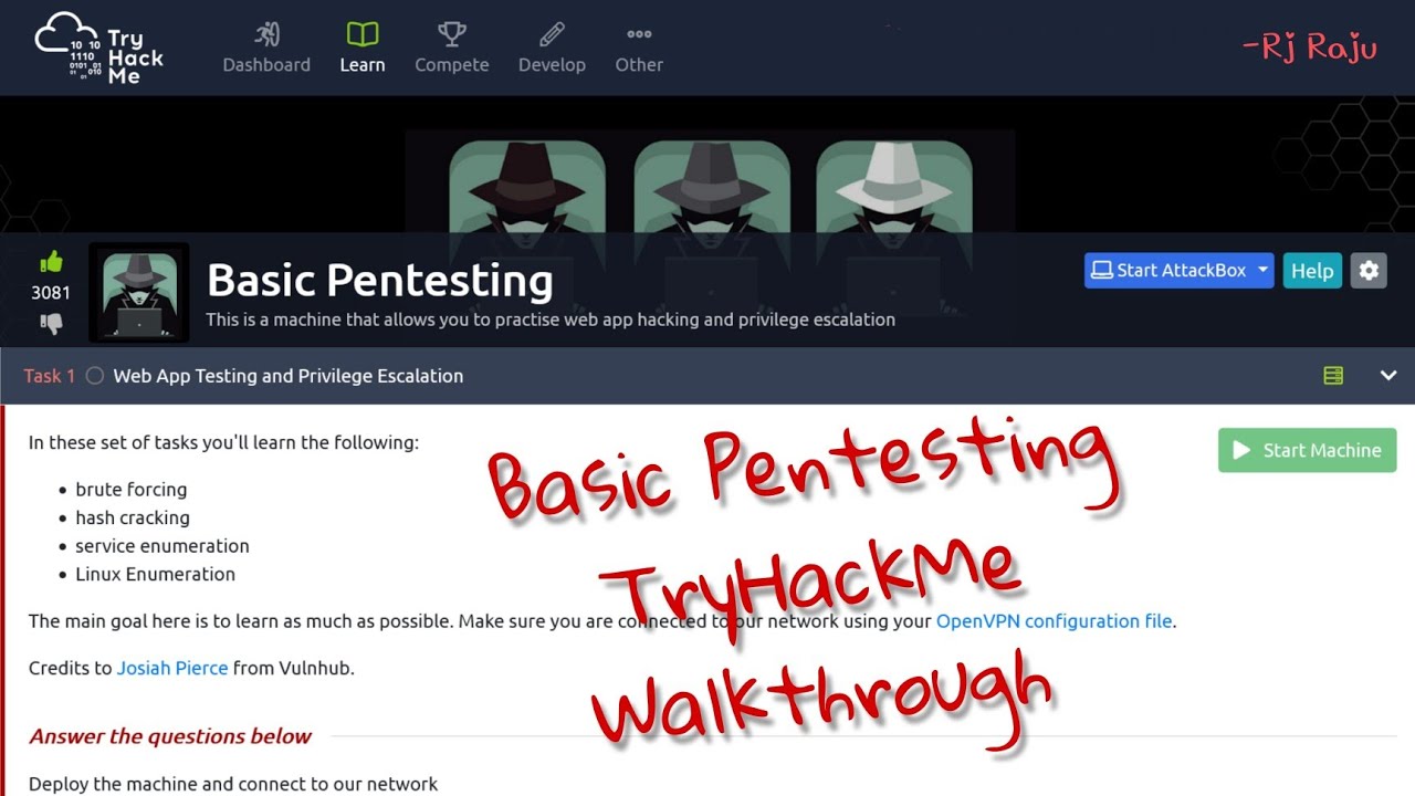 Basic Pentesting TryHackMe Walkthrough YouTube Basic pentesting tryhackme walkthrough youtube