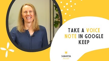 How to take a voice note with Google Keep