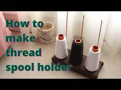 How to make a thread spool holder with cardboard 