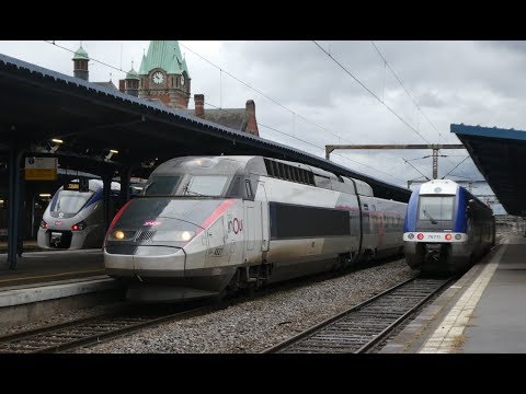 France: Trains at Gare de Colmar / Railway Station