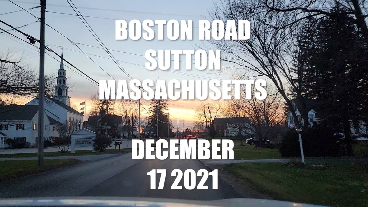 Boston Road in Sutton Massachusetts - Both Directions - December Drive