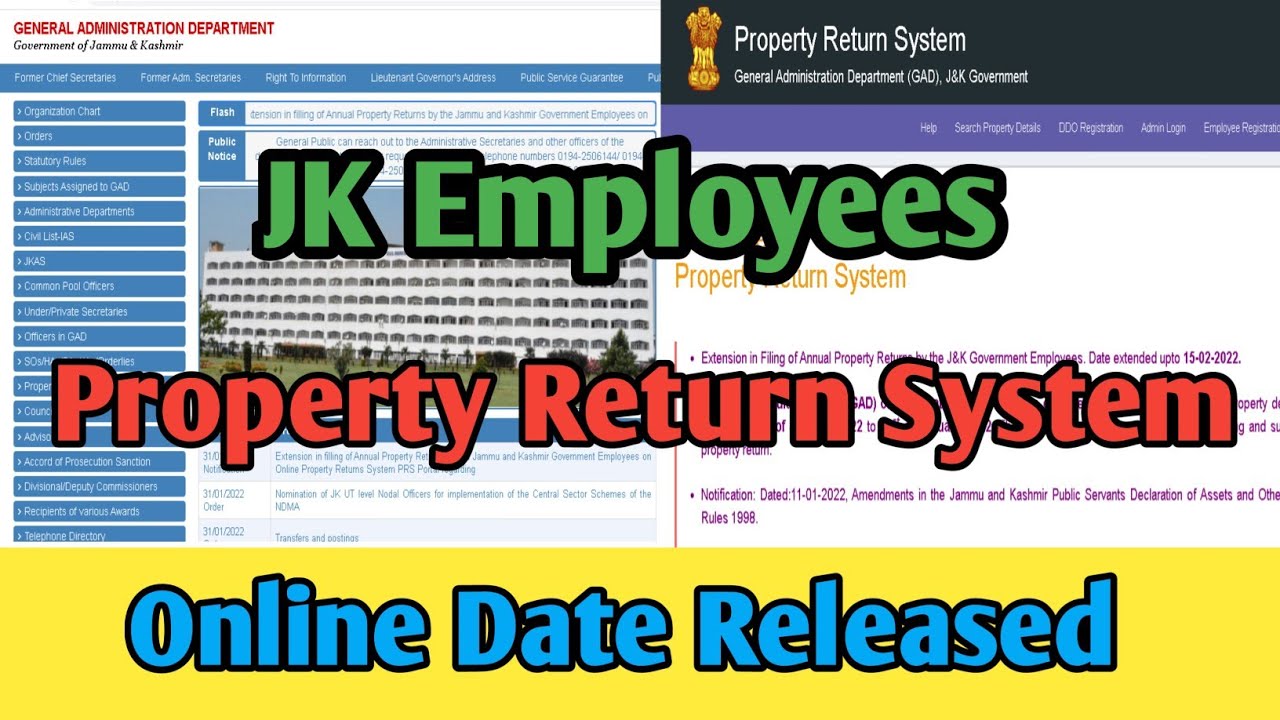 𝗜𝗺𝗽𝗼𝗿𝘁𝗮𝗻𝘁 𝗖𝗶𝗿𝗰𝘂𝗹𝗮𝗿 𝗥𝗲𝗹𝗲𝗮𝘀𝗲𝗱 𝗯𝘆 𝗝𝗞 𝗚𝗼𝘃𝘁. 𝗥𝗲𝗹𝗮𝘁𝗲𝗱 𝘁𝗼 𝗣𝗿𝗼𝗽𝗲𝗿𝘁𝘆 𝗥𝗲𝘁𝘂𝗿𝗻 𝗦𝘆𝘀𝘁𝗲𝗺