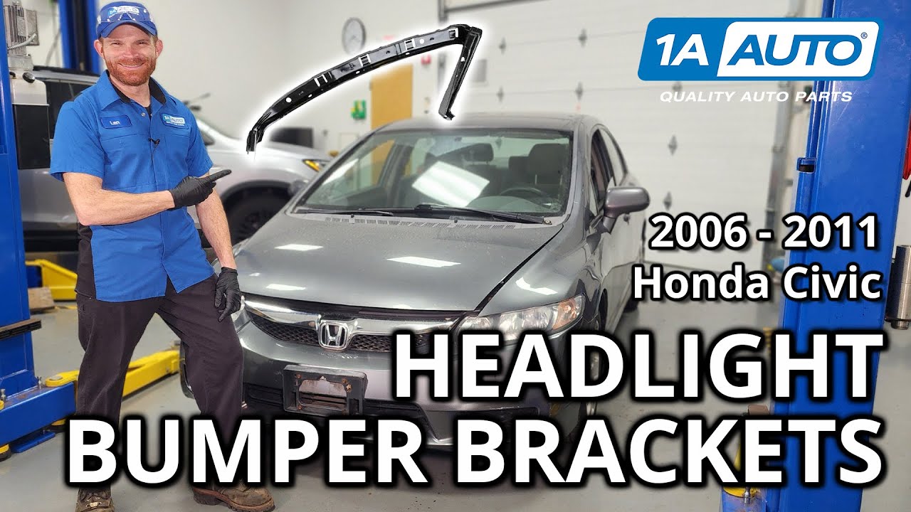 How to Replace Headlight Bumper Brackets 2006-2011 Honda Civic - YouTube
