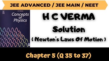 H C Verma Solutions Chapter 5  Q 35 to Q37  (Newton