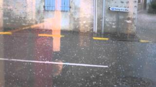Averse de grêle à Dangeul ( Sarthe)