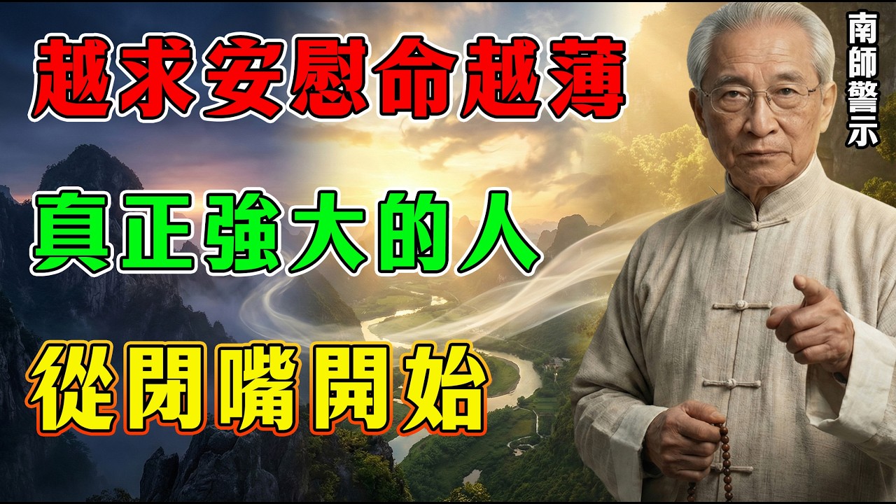 越求安慰命越薄：真正強大的人，從閉嘴開始