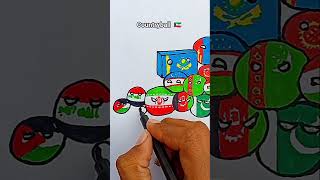 Draw Flag Map of Kuwait 🇰🇼 | Kuwait countryball #countryball #kuwait