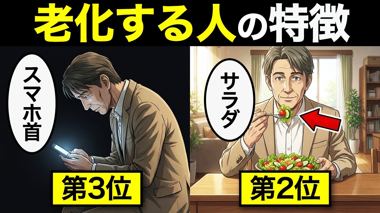 【漫画】50代後半で急激に老化する人の特徴TOP7