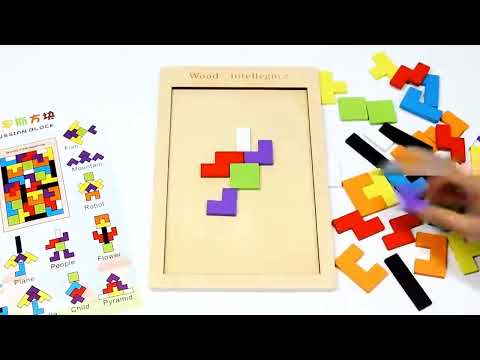 Розвиваюча дерев'яна головоломка WoodTetris, видео 1