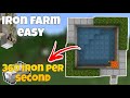 MINECRAF 1.21+ EASIEST IRON farm tutorial - 360 + per hour 