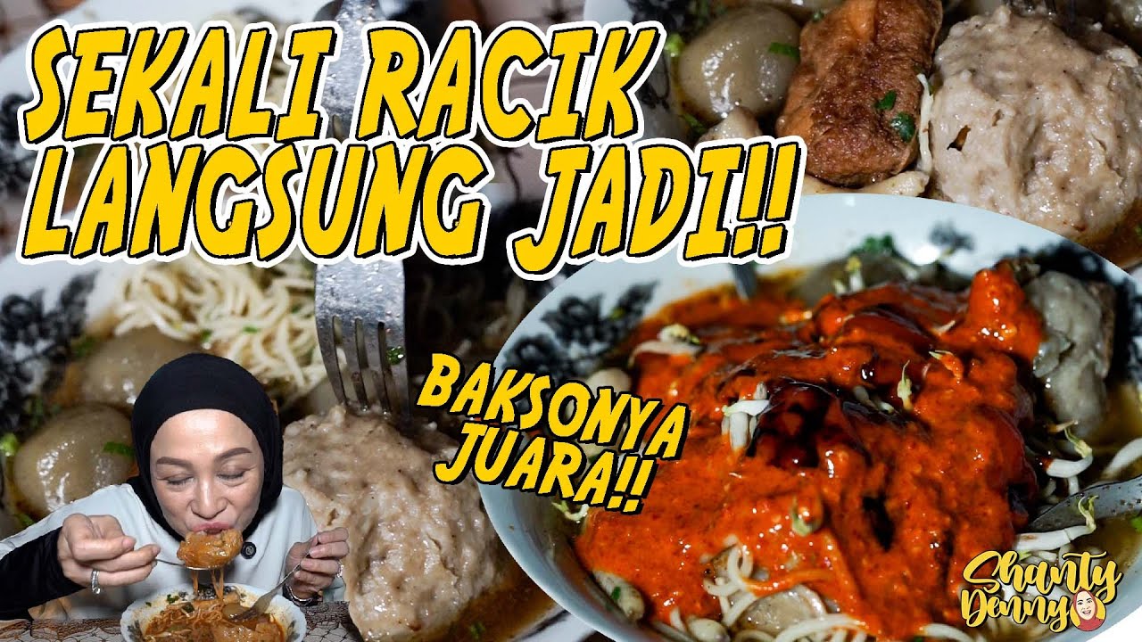 SEKALI RACIK LANGSUNG JADI!! NAMPOL!! MIE BAKSO 2 PUTRI!!