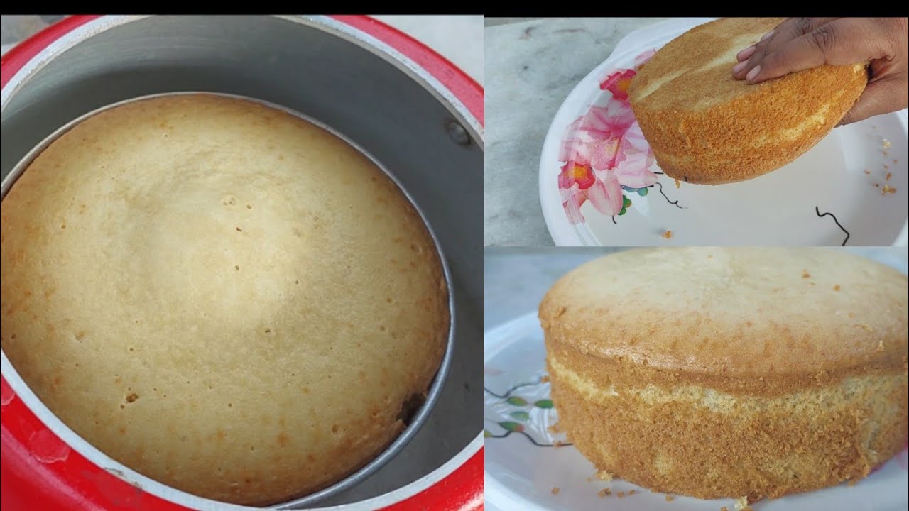 super soft & Easy vanilla sponge cake without oven Recipe||How To Make ...