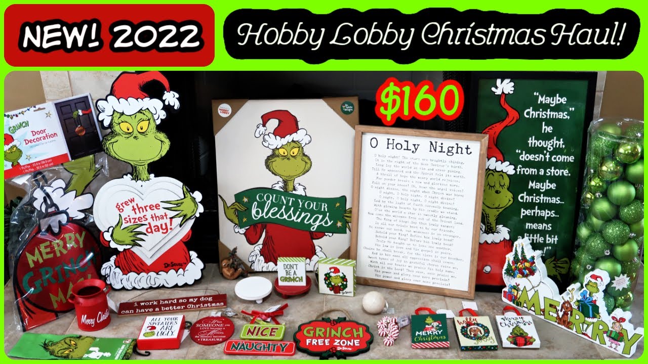 Hobby Lobby Christmas Haul // Grinch Christmas Tree Ideas! YouTube