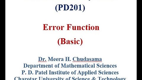 Error Function